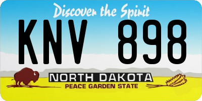 ND license plate KNV898