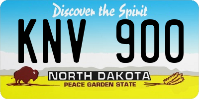 ND license plate KNV900