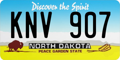 ND license plate KNV907