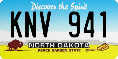 ND license plate KNV941