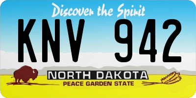 ND license plate KNV942