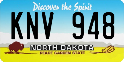 ND license plate KNV948