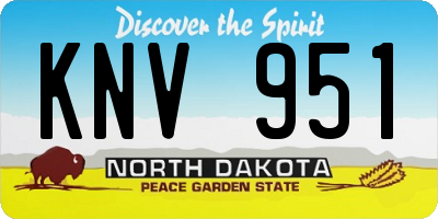 ND license plate KNV951