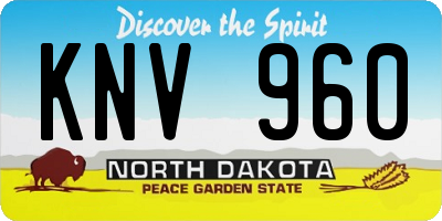 ND license plate KNV960