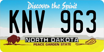 ND license plate KNV963