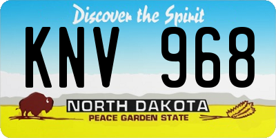 ND license plate KNV968
