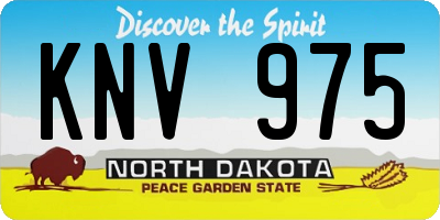 ND license plate KNV975