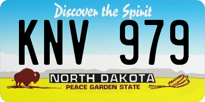 ND license plate KNV979