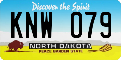ND license plate KNW079