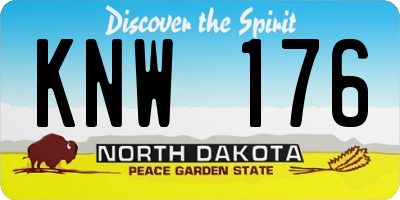 ND license plate KNW176