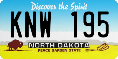 ND license plate KNW195