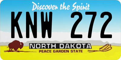 ND license plate KNW272