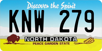 ND license plate KNW279