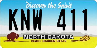 ND license plate KNW411