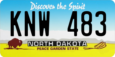ND license plate KNW483