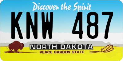 ND license plate KNW487