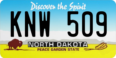 ND license plate KNW509