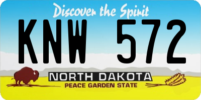 ND license plate KNW572