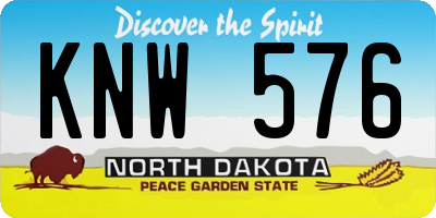 ND license plate KNW576