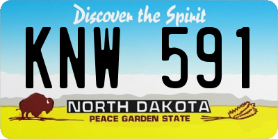 ND license plate KNW591