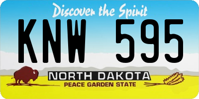 ND license plate KNW595