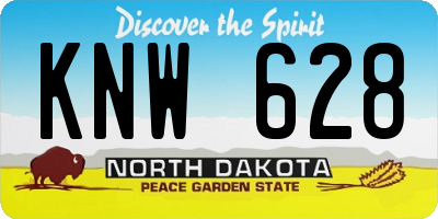 ND license plate KNW628