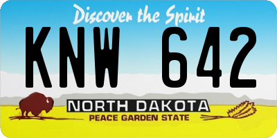 ND license plate KNW642