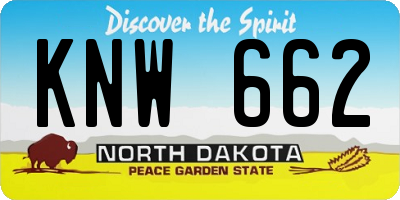 ND license plate KNW662