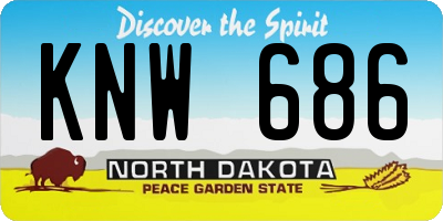 ND license plate KNW686