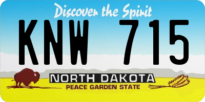 ND license plate KNW715