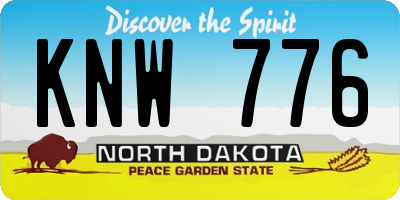 ND license plate KNW776