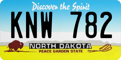 ND license plate KNW782
