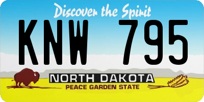 ND license plate KNW795