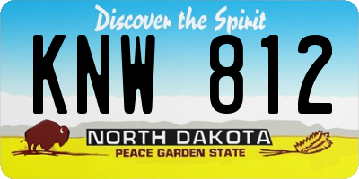 ND license plate KNW812
