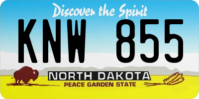 ND license plate KNW855