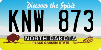 ND license plate KNW873