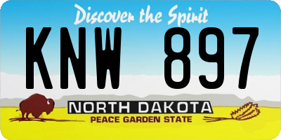 ND license plate KNW897