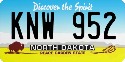 ND license plate KNW952