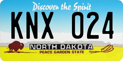 ND license plate KNX024