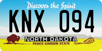 ND license plate KNX094