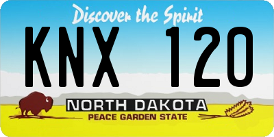 ND license plate KNX120
