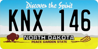 ND license plate KNX146