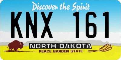 ND license plate KNX161
