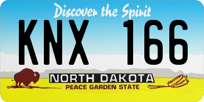 ND license plate KNX166