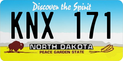 ND license plate KNX171