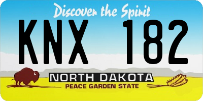 ND license plate KNX182