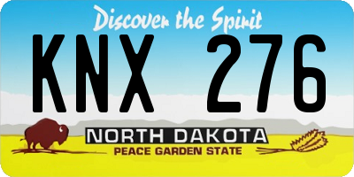 ND license plate KNX276