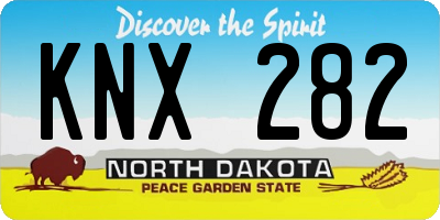 ND license plate KNX282