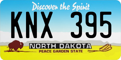 ND license plate KNX395