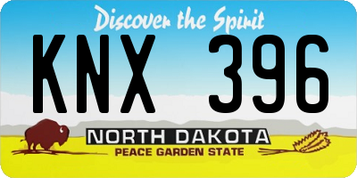 ND license plate KNX396